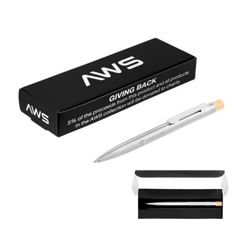 Pens & Writing - Ballpoint Pens - EcoScribe Stainless Bamboo Pen