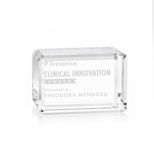 Desk & Office - Paperweights - CrystalClarity 3D Etch Rectangle Paperweight