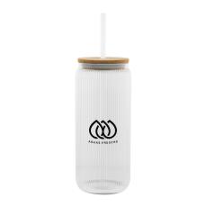 EcoSip Ribbed Glass Can 20oz - Glass Cups & Tumblers