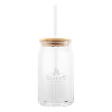 BambooBreeze 17oz Glass Can Tumbler - Barware