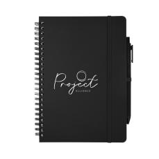 REPREVE® Recycled Spiral Notebook with Pen - Eco-Friendly