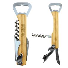 VersaCork Bamboo 4-In-1 Opener - Jar & Bottle Openers