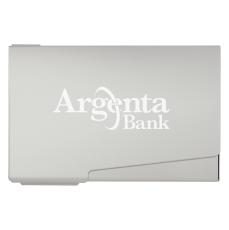 SilverGlint Engraved Card Holder - Desk Accessories