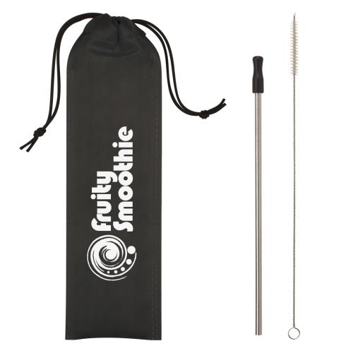 Drinkware - Straws - EcoSip Steel Straw Kit with Cleaning Brush