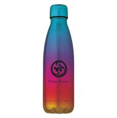 EcoSwirl 16oz Rainbow Steel Carabiner Bottle - Metal Bottles