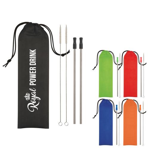 Drinkware - Straws - EcoSip Steel Straw Duo Set