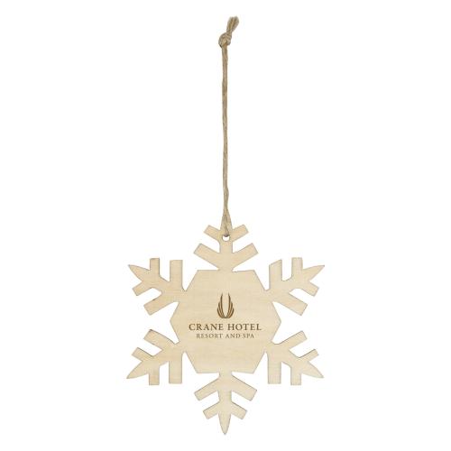Home & Kitchen - Ornaments - EcoSnowflake Wood Ornament - Customizable Charm