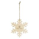 EcoSnowflake Wood Ornament - Customizable Charm
