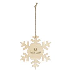 EcoSnowflake Wood Ornament - Customizable Charm - Ornaments