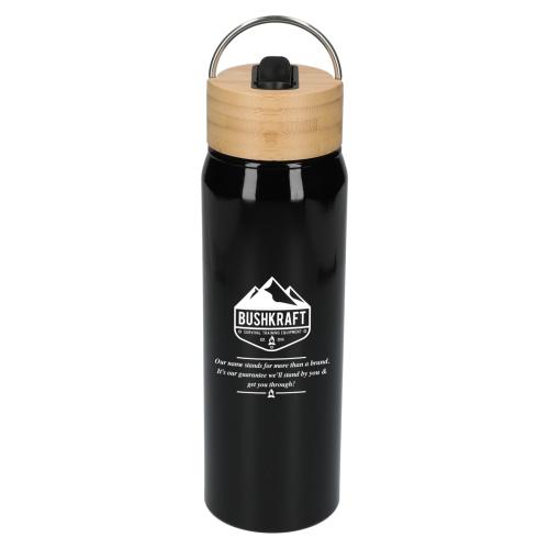 Drinkware - Water Bottles - Billy 26oz Aluminum Bottle w/ FSC&reg; Bamboo Lid