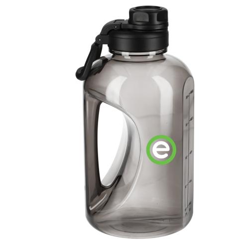 Drinkware - Water Bottles - EcoSip Hydration Jug 64oz - Charcoal/Clear