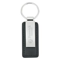 Brilluxe Metal & Leather Key Tag - Keychains
