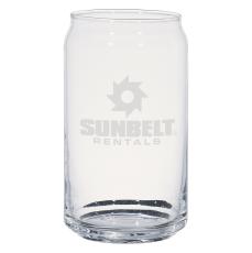 PlainCan 16oz Ale Glass - Silk Screen - Glass Cups & Tumblers