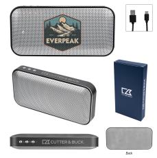 Cutter & Buck® Aluminum Suede Speaker And Power Bank - Power Banks