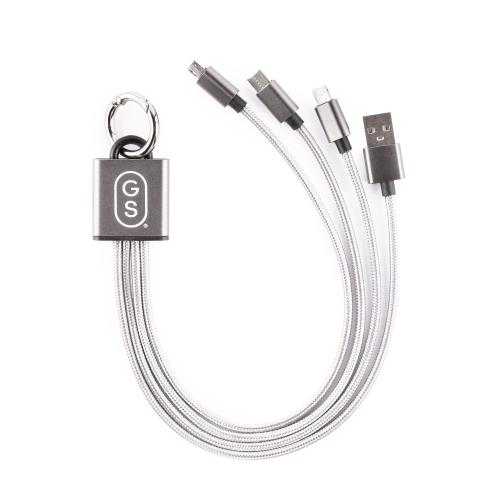 Technology - MultiFlex 4-in-1 Charging Cord - Gun Metal