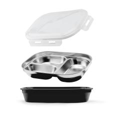 HeatEase Trio Stainless Bento Box - Food Storage Containers