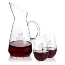 SereniPour Crystal Wine Set - 50oz Chiller