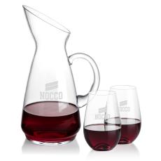 SereniPour Crystal Wine Set - 50oz Chiller - Gift Sets