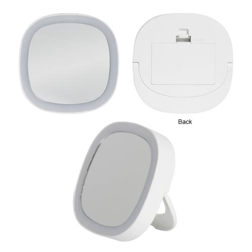 Health & Wellness - Illuminate Travel Mirror - White LED Stand
