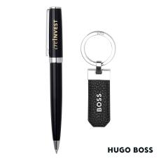 Hugo Boss® Ballpoint Pen & Key Ring set - Awards and Gifts