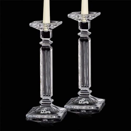 Home & Kitchen - Candles - CrystalGlow 12\ Etched Candle Sticks Duo