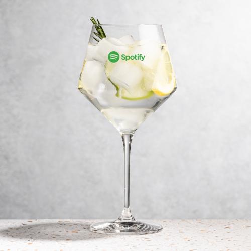 Drinkware - Barware - Gin & Tonic Glasses - EleganceFlow 23oz Gold Rim Crystal Glass