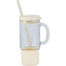 Sandbar Serenity 18oz Glass Travel Mug - Awards and Gifts