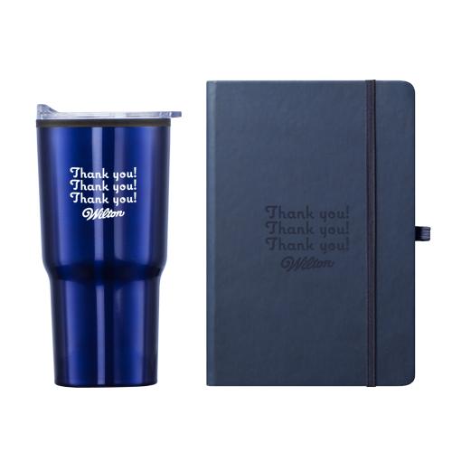 Desk & Office - Journals & Notebooks - Journal Gift Sets - Eccolo&reg; Cool Journal/Bexley Tumbler Gift Set