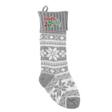 SnowBliss Embroidered Holiday Stocking - Home & Kitchen