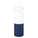 WHITE WITH NAVY BLUE;Blue Navy