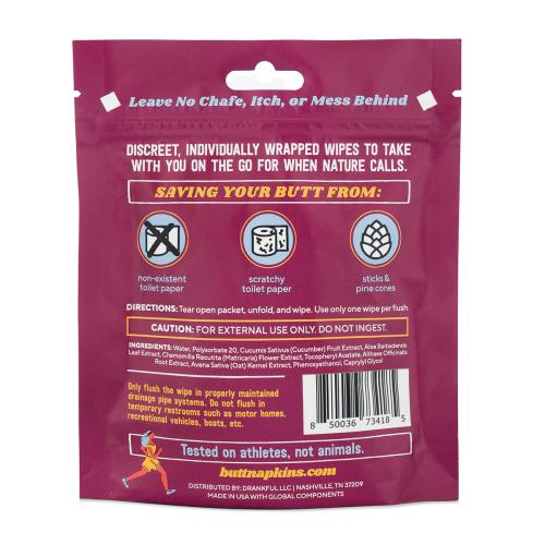 Health & Wellness - Aloe Oasis Flushable Wipes - 5pk, Pink