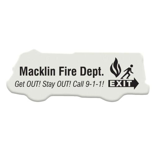 Pens & Writing - Neon Rescue Eraser - Fire Safety Promo
