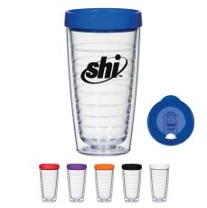 InsulaFlow 16oz Tumbler with Color Lid - Straw Tumblers