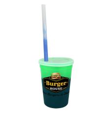 Mood™ 12 oz. Stadium Cup/Straw/Lid Set, Full Color Digital - Drinkware