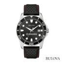 Bulova&reg; Men's Leather Strap Watch w/Date