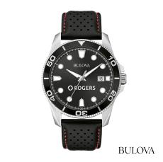 Bulova® Men's Leather Strap Watch w/Date - Watches
