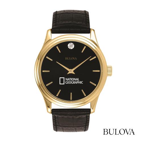 Apparel - Accessories - Watches - Bulova&reg; Leather Strap Watch w/Diamond