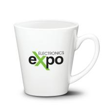 Angled Elegance 12oz Porcelain Promo Mug - Mugs