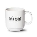 Elegante 12oz White Porcelain Cafe Mug