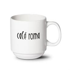 Elegante 12oz White Porcelain Cafe Mug - Mugs