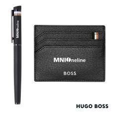 Hugo Boss® Rollerball Pen & Card Holder Set - Gift Sets