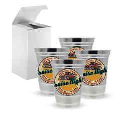 Top Cup by Ball™ 16 oz. Recycled Aluminum Cup - Set of 4, Full Color Digital - Barware