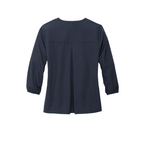 Apparel - Shirts - Dress Shirts - Button Downs Long Sleeve - Mercer+Mettle Women's Stretch Crepe 3/4-Sleeve Blouse