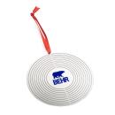 GlitzPop Silver Round Ornament - Pad Print