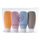 Show photo 1 of Continental 4-Bottle Travel Set in Zippered Pouch