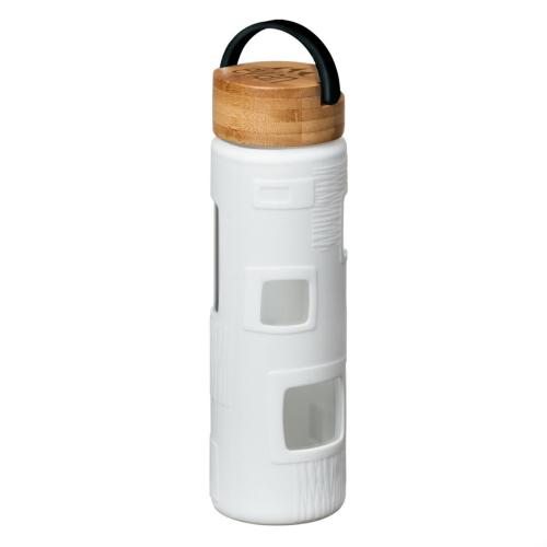 Drinkware - Water Bottles - EcoGrip 22oz Bamboo-Lid Glass Hydrator