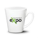 Angled Elegance 12oz Porcelain Promo Mug